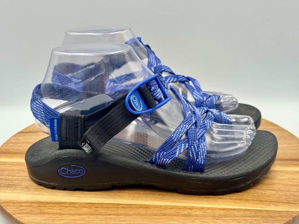 CHACO Women's ZX/2 Cloud Sandals Blue Adjustable Strap Hiking Size 7